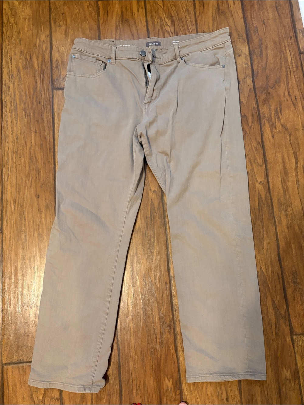 DL1961 Russell Slim-Straight Pants in Tan